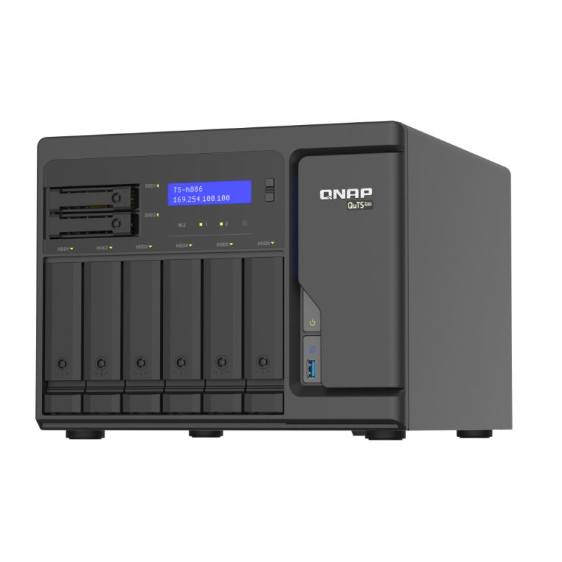 QNAP TS-h886 NAS Tower Ethernet LAN Black D-1602