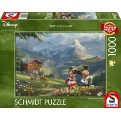 Schmidt Spiele Thomas Kinkade Studios: Disney Dreams Collections - Mickey & Minnie in den Alpen Jigsaw puzzle 1000 pc(s)