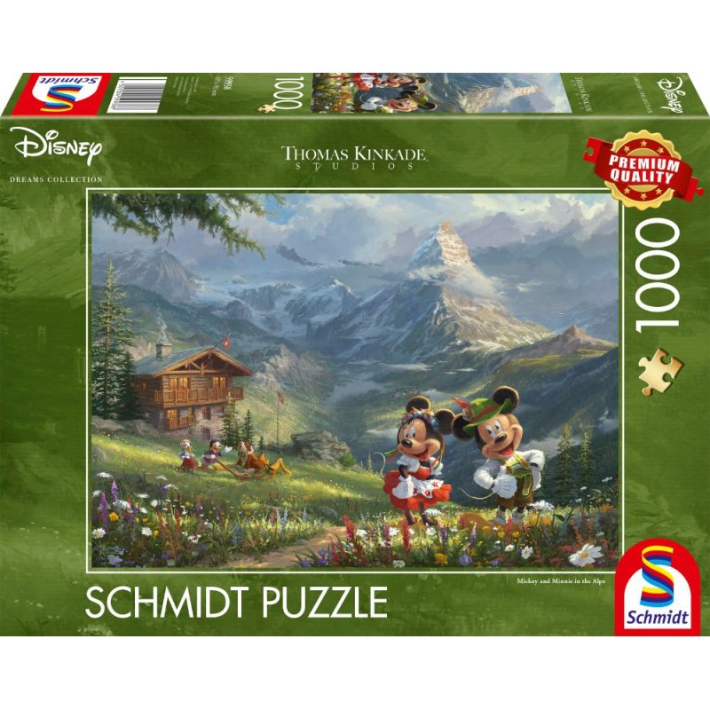 Schmidt Spiele Thomas Kinkade Studios: Disney Dreams Collections - Mickey & Minnie in den Alpen Jigsaw puzzle 1000 pc(s)