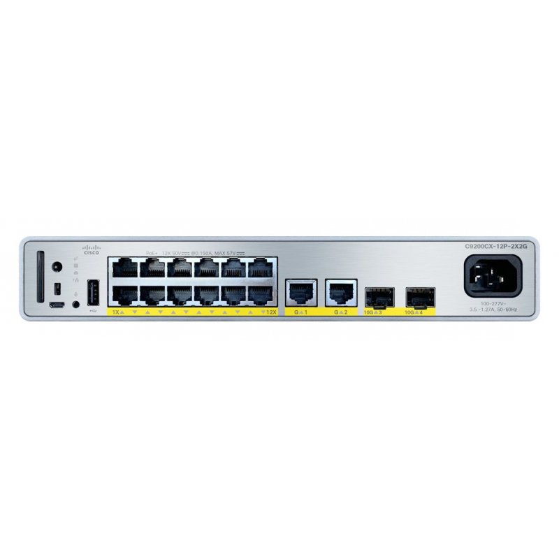 Cisco C9200CX-12P-2X2G-E network switch Managed Gigabit Ethernet (10/100/1000) Power over Ethernet (PoE)