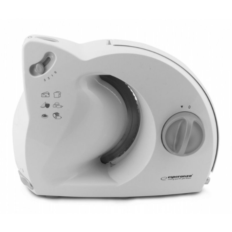 Esperanza EKM017W trancheuse Electrique 150 W Acier inoxydable, Blanc Plastique, Acier inoxydable