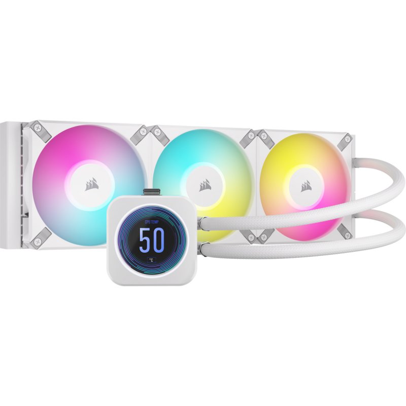 Corsair CW-9060077-WW système de refroidissement d’ordinateur Boitier PC Kit de refroidissement du liquide 12 cm Blan