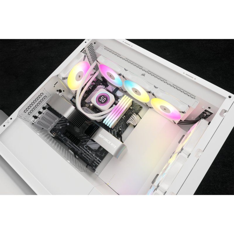 Corsair CW-9060077-WW système de refroidissement d’ordinateur Boitier PC Kit de refroidissement du liquide 12 cm Blan