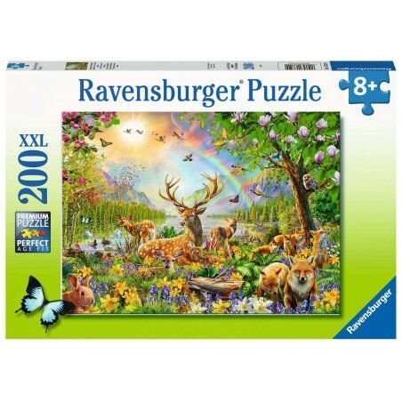 Ravensburger Puzzle 200 p XXL - Famille de cerfs et autres animaux