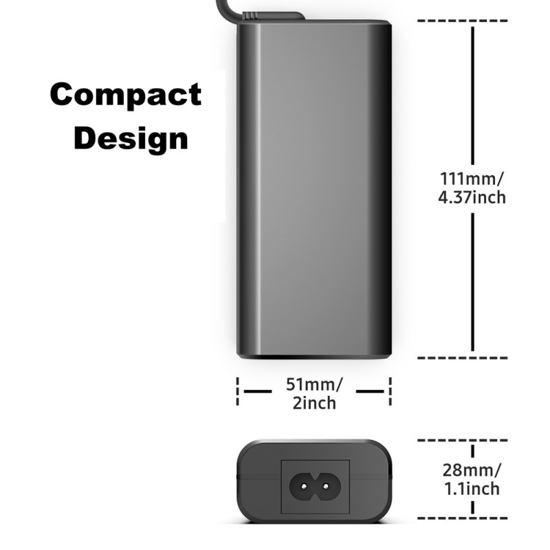 65W USB-C AC ADAPTER WITH 8 OUTPUT VOLTAGES FOR ALL USB-C DE