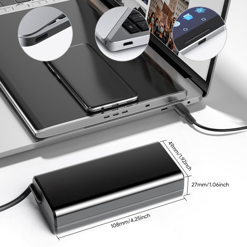 65W USB-C AC ADAPTER WITH 8 OUTPUT VOLTAGES FOR ALL USB-C DE