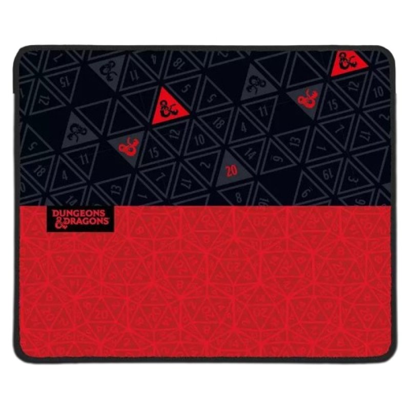 Konix Dungeons & Dragons Tapis de souris de jeu Noir, Rouge