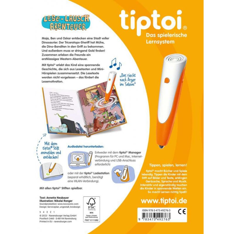 tiptoi 49276 livre Pour enfants Allemand Couverture rigide 64 pages