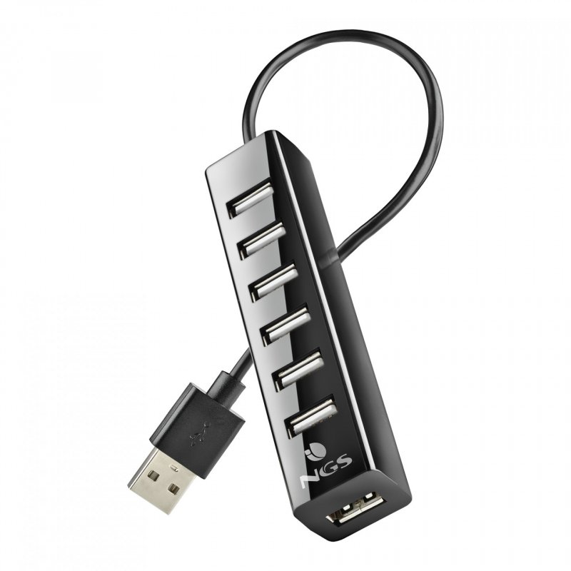 Hub USB 2.0 NGS iHub Tiny - 7 ports (Noir)