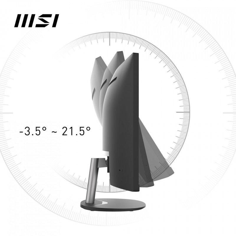 MSI Pro MP341CQ 34 Inch Curved Monitor, 1500R, UWQHD (3440 x 1440), 21:9, 100Hz, VA, 4ms, HDMI, VGA, Built-in Speakers, 