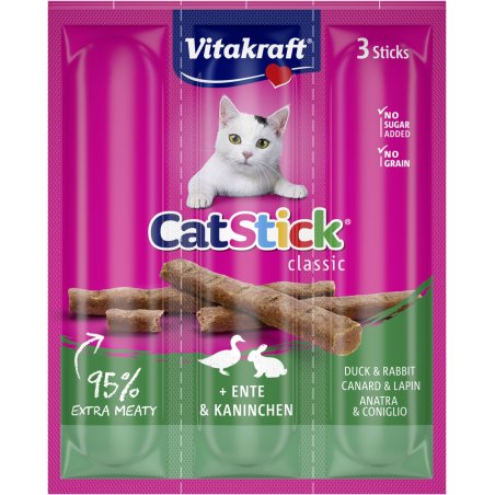 Vitakraft - Cat Stick duck & rabbit 3 sticks - (24190)