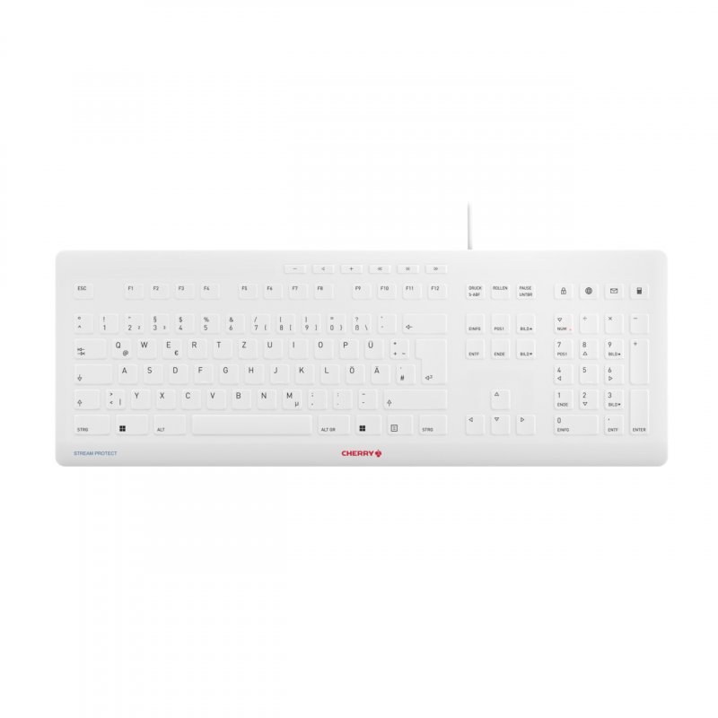STREAM PROTECT WIRED GER WHITE-GREY QWERTZ