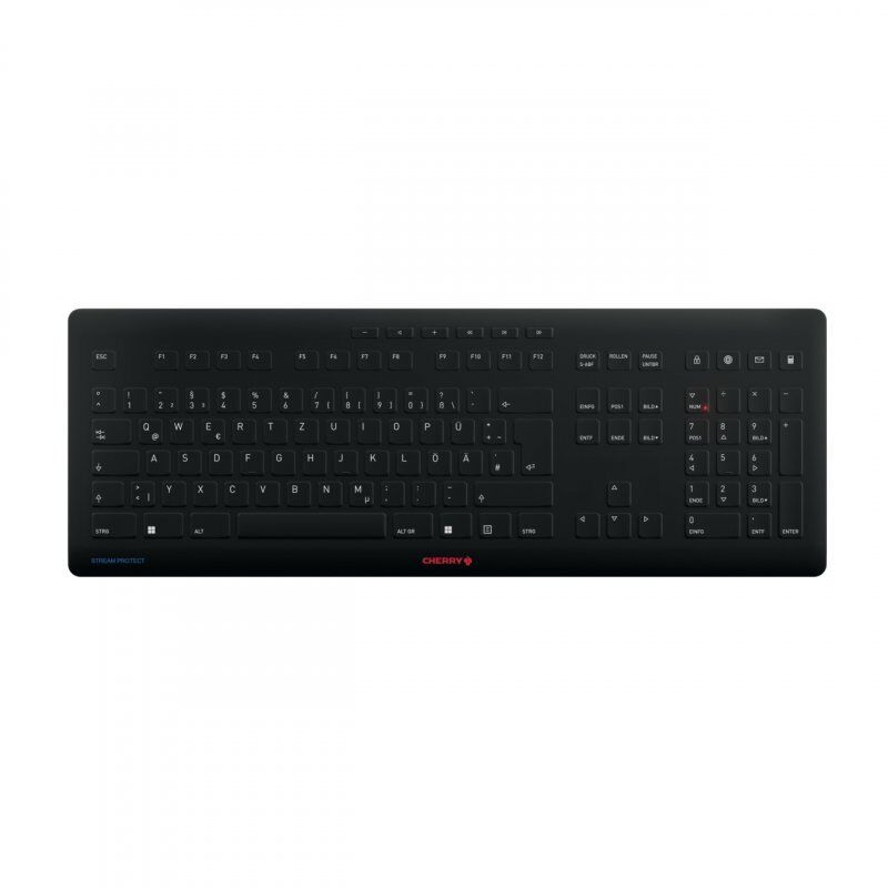 CHERRY Stream clavier FR sans fil +USB QWERTZ Allemand Noir
