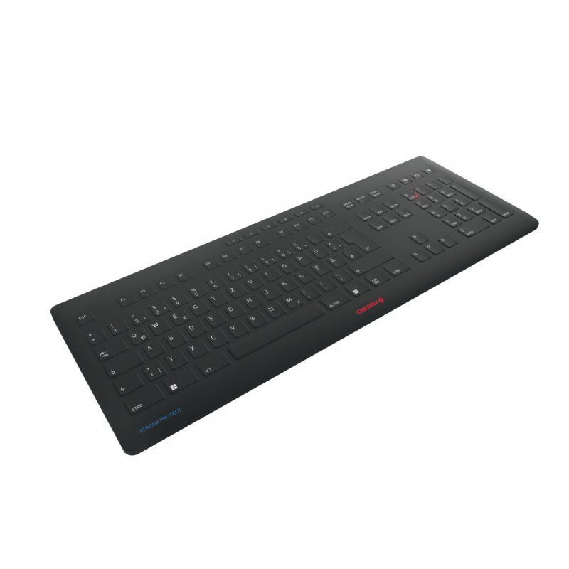 CHERRY Stream clavier FR sans fil +USB QWERTZ Allemand Noir