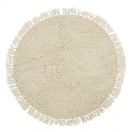 Bloomingville 32708249 area rug Indoor Carpet Round Wool Cream