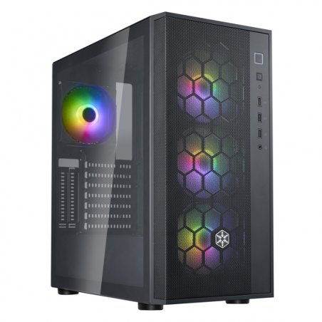 SilverStone Fara R1 PRO V2 Midi-Tower, Tempered Glass - schwarz