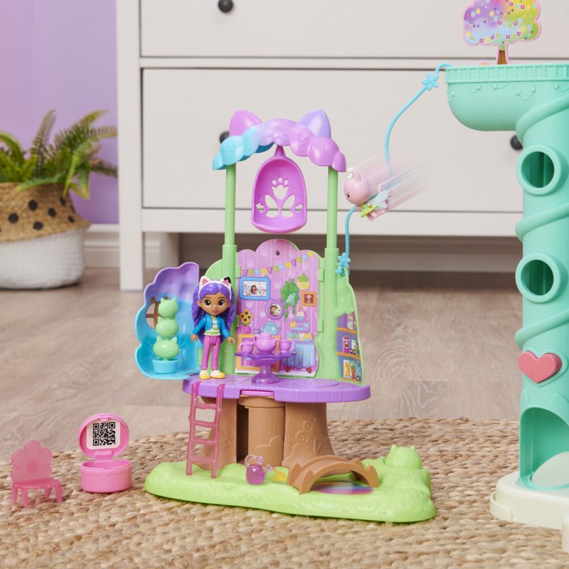 Gabby's Dollhouse Gabby et la Maison Magique - - Playset Cabane Fée Minette  - 2 Figurines + Accessoires - Effets Lumine