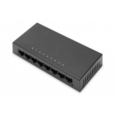 Digitus 8-Port Switch, 10/100 Mbps Fast Ethernet, Unmanaged, Metall Housing