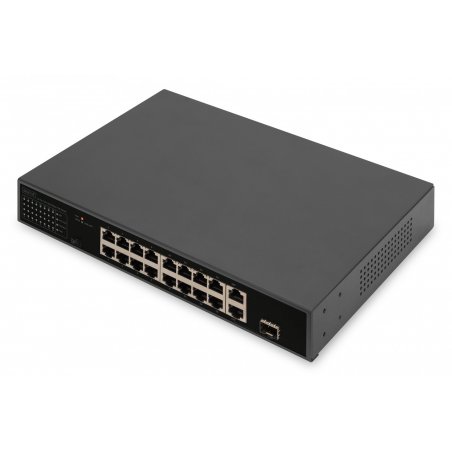 Digitus 16 Port FE PoE Switch , 2 GE Uplinks (RJ45 / SFP)
