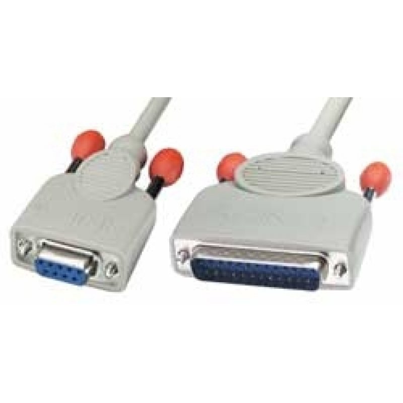 Lindy PC - Fax/Modem Serial Cable, 2m (9DF/25DM) networking cable Grey