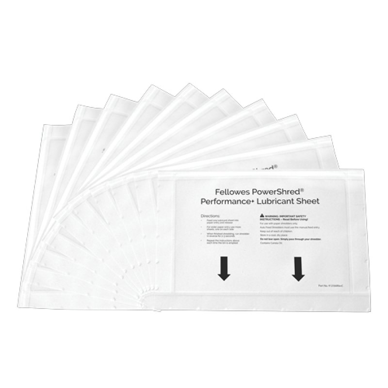 Fellowes 4025601 paper shredder accessory 10 pc(s) Lubricant sheets