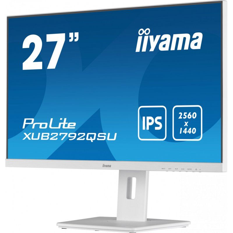 iiyama ProLite XUB2792QSU-W5 computer monitor 68.6 cm (27") 2560 x 1440 pixels Wide Quad HD LED White
