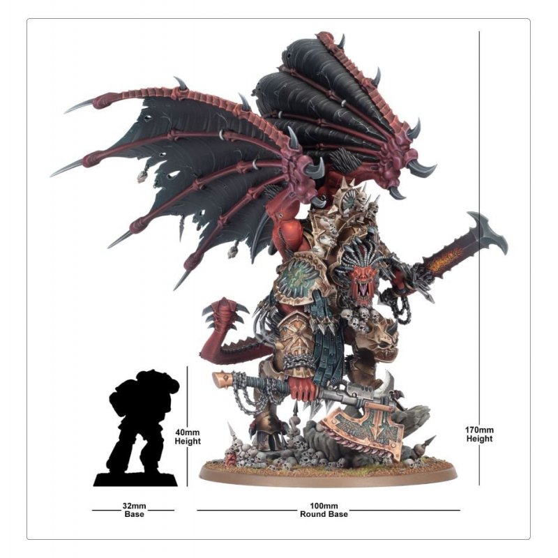 Warhammer 40k - Space Marine du Chaos World Eaters Angron, Primarque Demon de Khorne