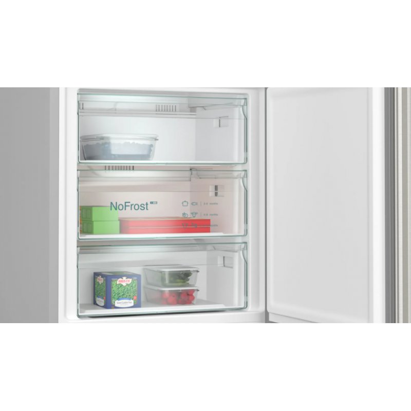 Siemens iQ300 KG49NXIBF réfrigérateur-congélateur Pose libre 440 L B Acier inoxydable