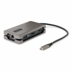 StarTech.com Adaptateur Multiport USB-C - 4K 60Hz HDMI/DP - Hub USB 3 Ports - 100W Power Delivery Pass-Through, GbE, Min