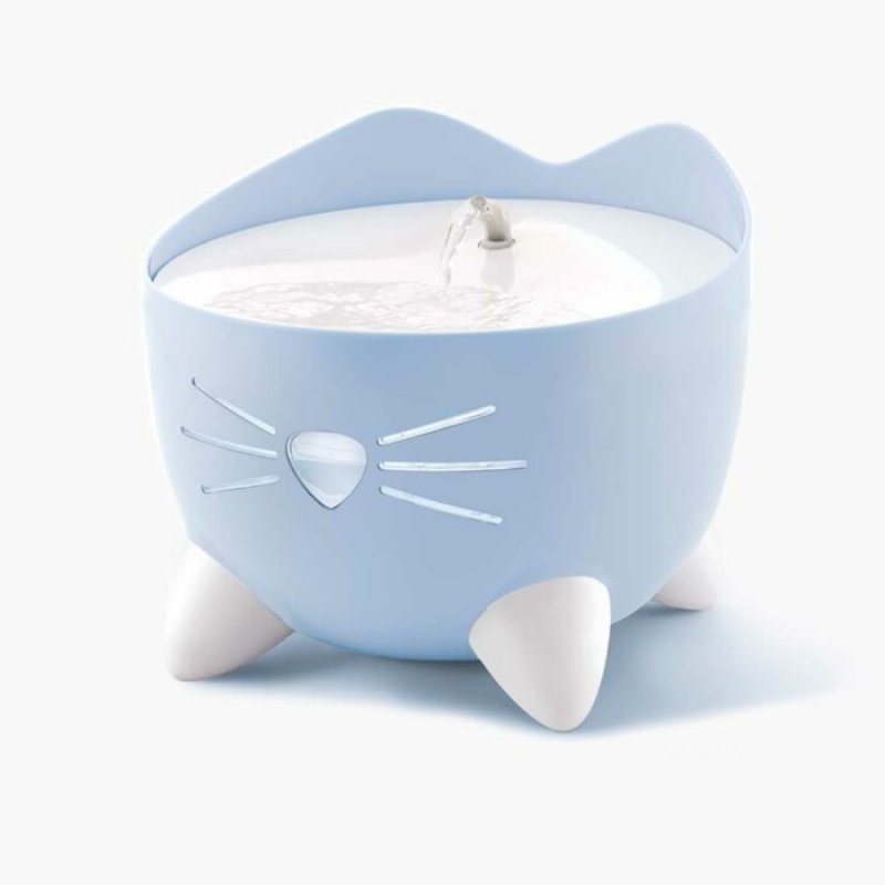 Catit PIXI gamelle et abreuvoir pour chiens et chats Bleu Chat Fontaine à eau automatique pour animaux de compagnie