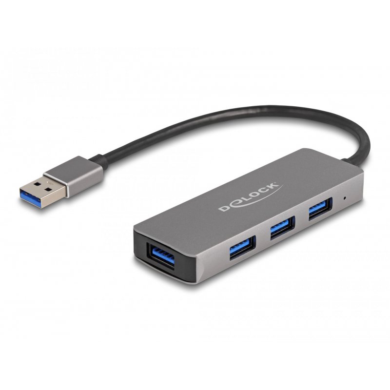 DeLOCK 63171 interface hub USB 3.2 Gen 1 (3.1 Gen 1) Type-A 5000 Mbit/s Grey