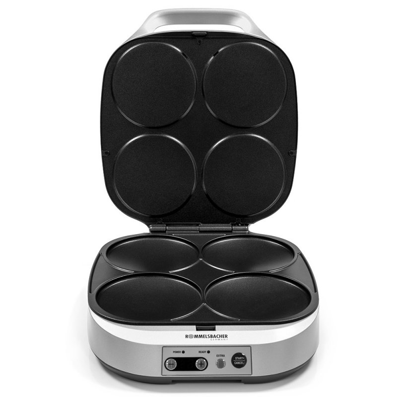 Rommelsbacher PC 1800 appareil à crêpes 4 crèpe(s) 1800 W Argent