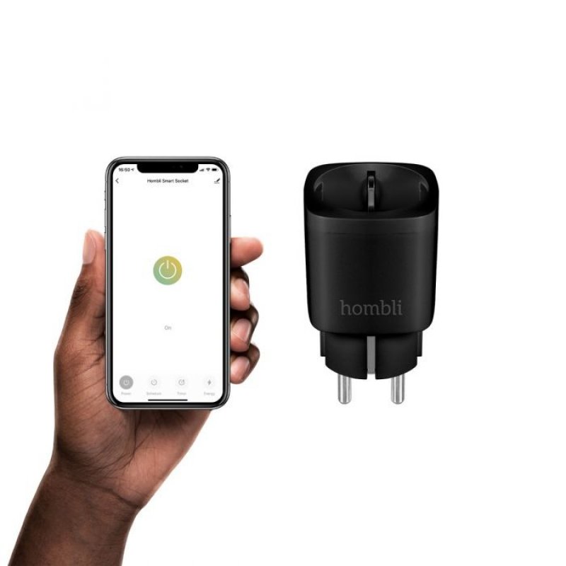 Hombli - Smart Socket (EU), Promo Pack 2+1, Black