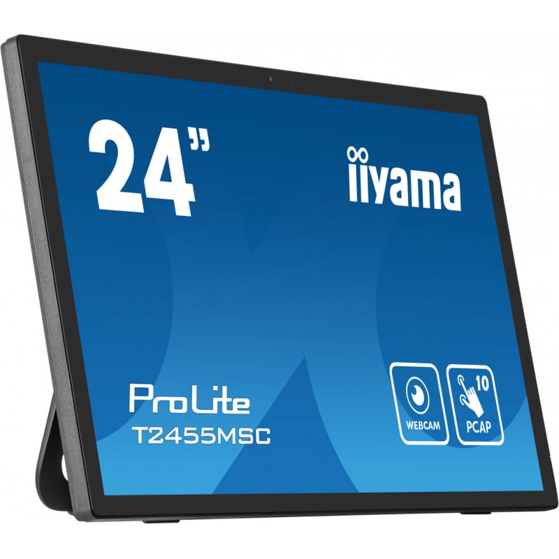 iiyama T2455MSC-B1 affichage de messages Panneau plat de signalisation numérique 61 cm (24") LED 400 cd/m² Full HD Noi