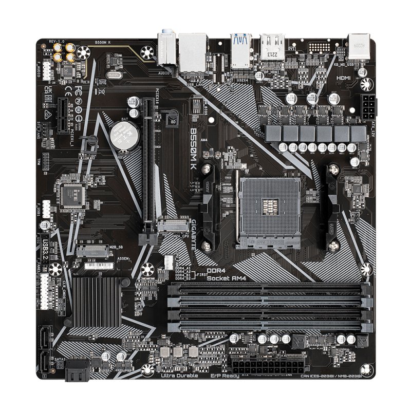 Gigabyte B550M K 1.0 motherboard AMD B550 Socket AM4 micro ATX