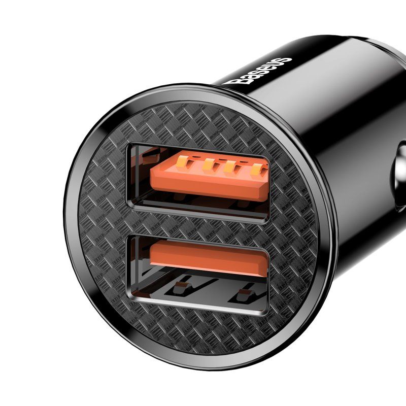 Baseus AB30BK chargeur d'appareils mobiles Universel Noir Allume-cigare Auto