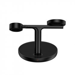 Baseus Wireless Charger Swan stand 3-in-1 Magnetic charger with TypeC cable 15W, 1m Black (WXTE000101)