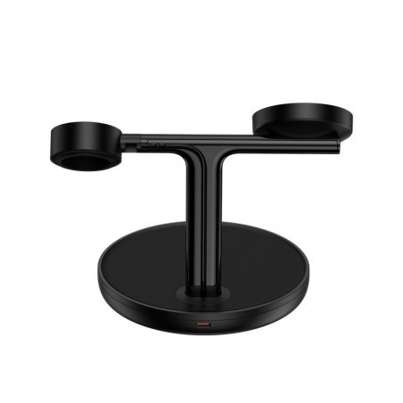 Baseus Wireless Charger Swan stand 3-in-1 Magnetic charger with TypeC cable 15W, 1m Black (WXTE000101)