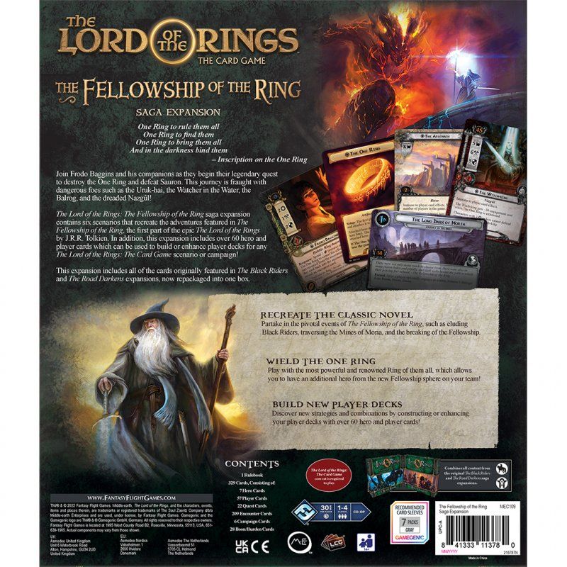 Fantasy Flight Games Lord Of The Rings Lcg: The Fellowship Of The Ring Saga Expansion Board game expansion Role-playing