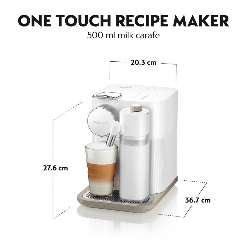 De’Longhi Lattissima One Gran Lattissima EN640.W Semi-automatique Cafetière à dosette 1 L
