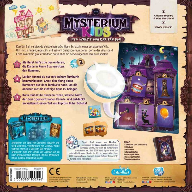 Libellud Mysterium Kids Mysterium Kids : le trésor du capitaine Bouh 21 min Jeu de société Famille