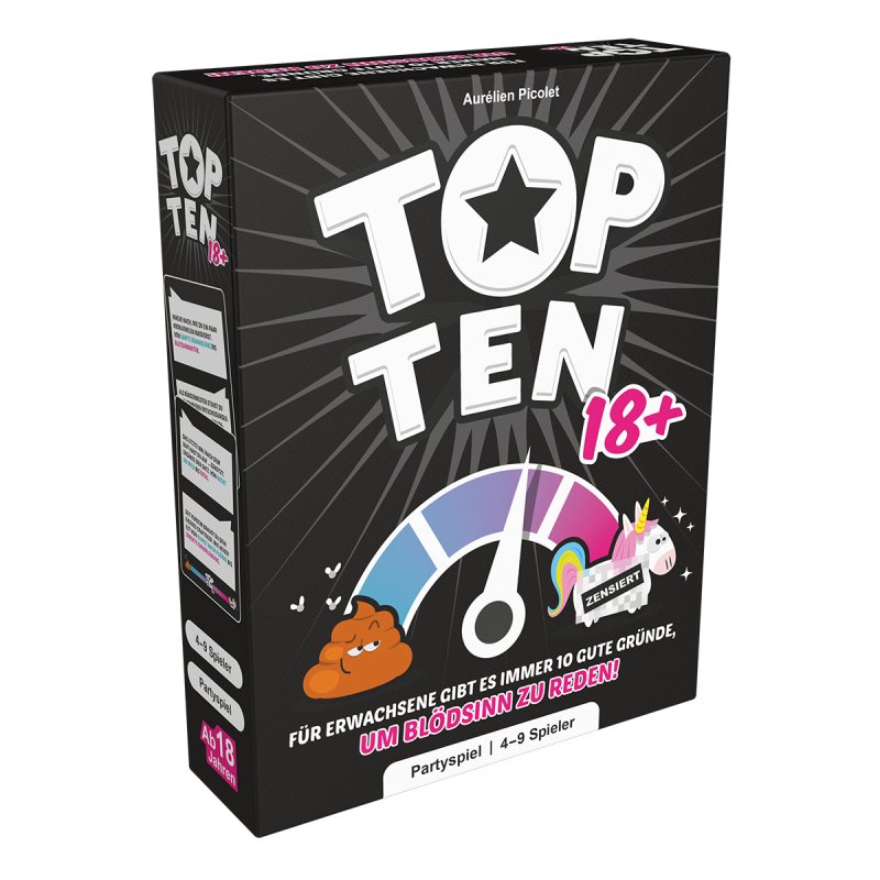 Asmodee Top Ten 18+ 30 min Jeu de cartes Fête