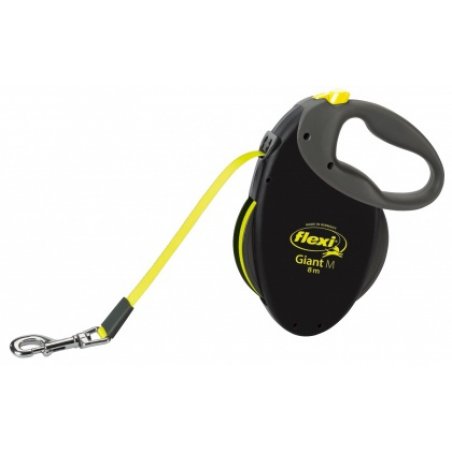 FLEXI - Leash Giant M 8M Tape Black/Neon Yellow Max 25Kg - (600.7780)