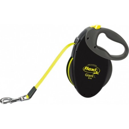 FLEXI - Leash Giant L 8M Tape Black/Neon Yellow Max 50Kg - (600.7782)