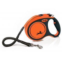 FLEXI - Leash Xtreme L Tape 5M Black/Orange Max 65Kg - (600.8404)