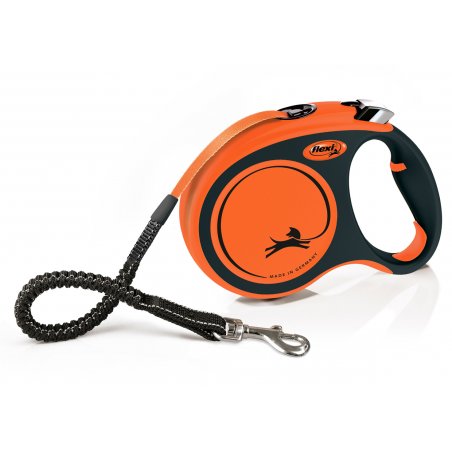 FLEXI - Leash Xtreme L Tape 5M Black/Orange Max 65Kg - (600.8404)