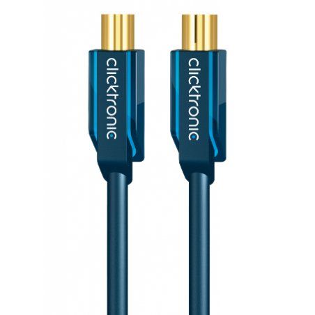 ClickTronic 3m Antenna Cable câble coaxial Coax M Coax FM Bleu