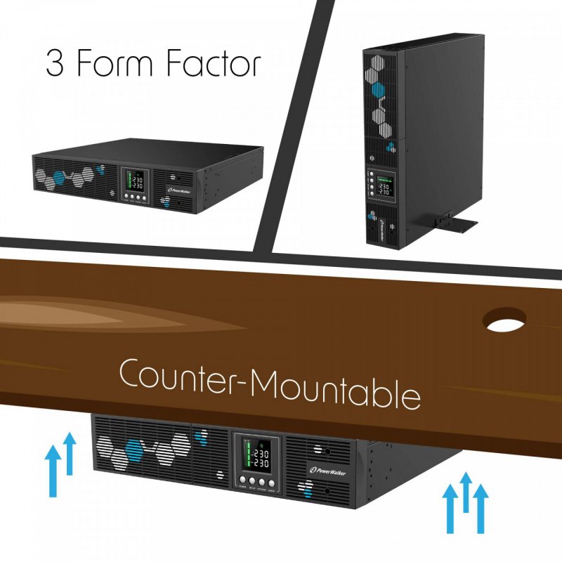 PowerWalker VI 1000 RLP alimentation d'énergie non interruptible Interactivité de ligne 1 kVA 900 W 8 sortie(s) CA