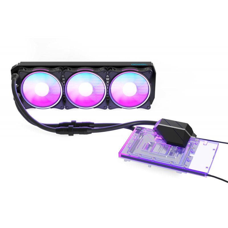 Alphacool Eiswolf 2 AIO Graphics card All-in-one liquid cooler 12 cm Black, Transparent 1 pc(s)