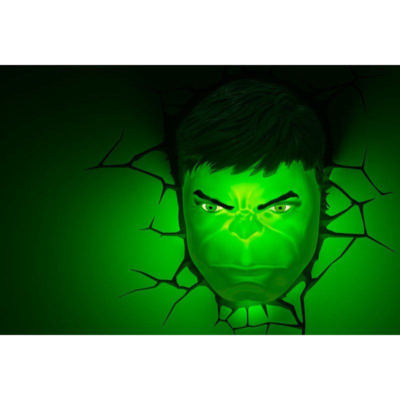 3DlightFX Hulk Face Light Figurine lumineuse décorative Vert 1 lampe(s) LED